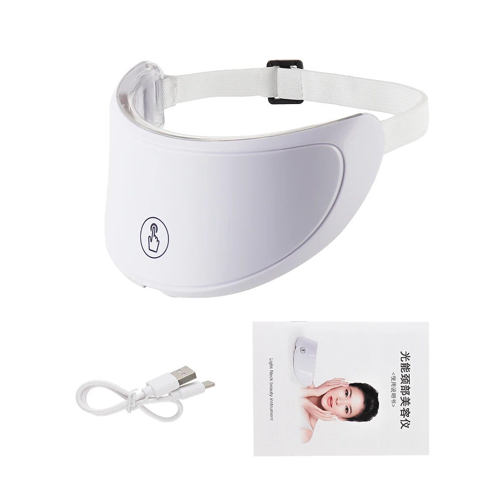 Neck LED Mask 7 Colors Photon Skin Tightening Lifting Neck Beauty Device Neck Wrinkle Remover Skin Care Brighten Rejuvenation
