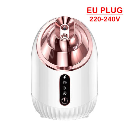 SPA Face Steamer Nano Mist Sprayer Facial Steamer Cold & Hot Nebulizer Facial Sauna Humidifier for Pores Cleansing Moisturizing