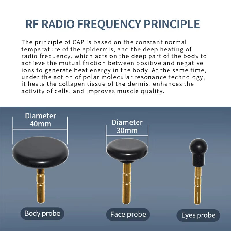 Hot Selling RF Beauty Device 448Khz Radio Frequency Anti-Wrinkle Body Eye Face Lifting Skin Care Tool Home Use