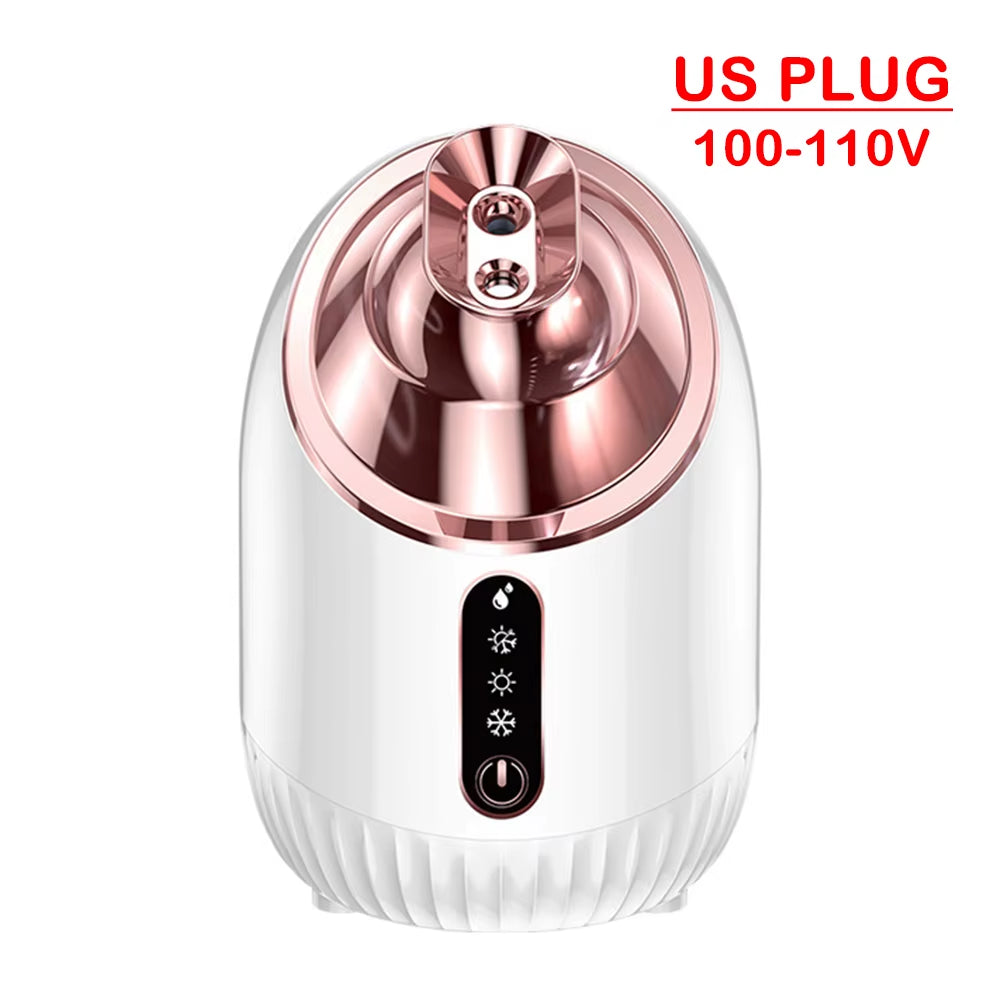 SPA Face Steamer Nano Mist Sprayer Facial Steamer Cold & Hot Nebulizer Facial Sauna Humidifier for Pores Cleansing Moisturizing